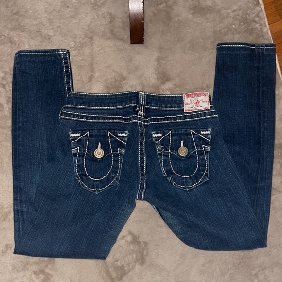 True Religion Julie Big T Straight Leg Jeans - Picture 1 of 8